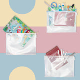 Pastelkleurige Zipper Opbergtas met rits, A3