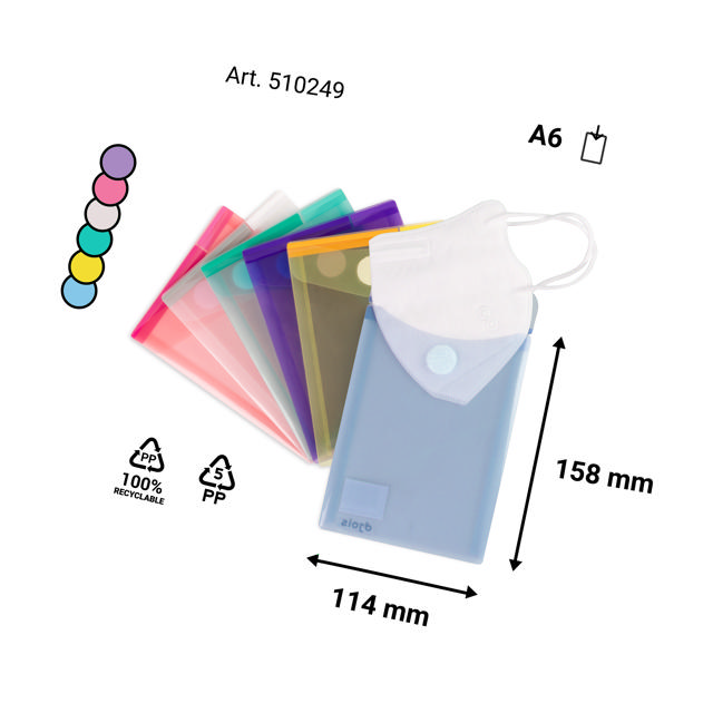 Color Collection enveloppen tas, A6, verticaal