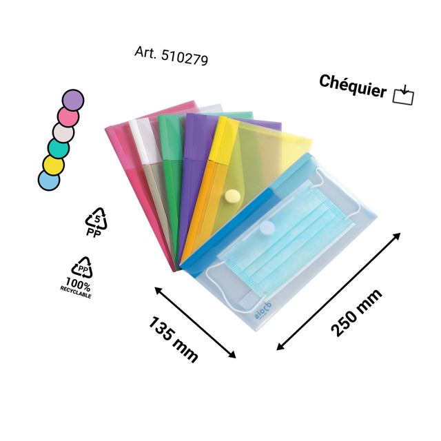 Color Collection enveloppen tas, chequeboek, horizontaal