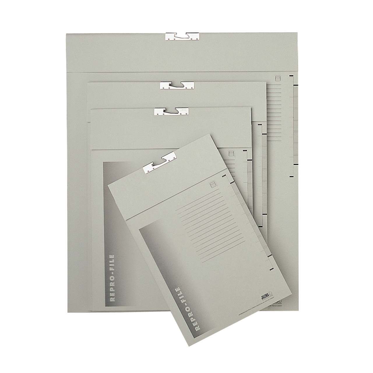 Repro-file, 2 vakken, 255 x 390 mm, Grijs