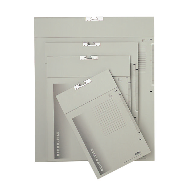 Repro-file, 2 vakken, 255 x 390 mm, Grijs