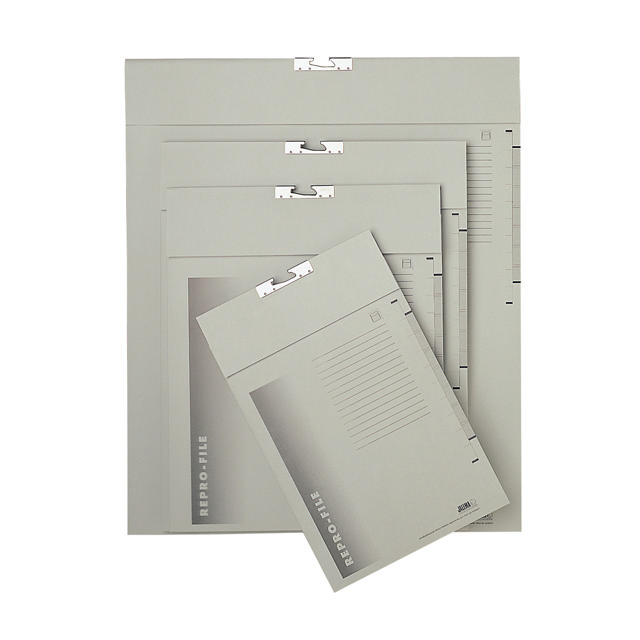 Repro-file, 2 vakken, 420 x 520 mm, Grijs