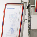 Pivorack support voor zichtpanelensystemen, voor 10 tot 20 A5/A4 zichtpanelen