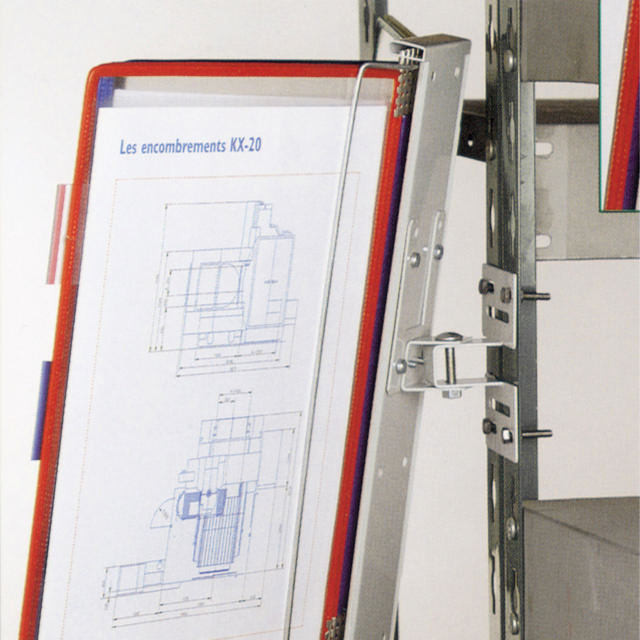 Pivorack support voor zichtpanelensystemen, voor 10 tot 20 A5/A4 zichtpanelen