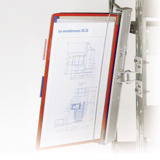 Pivorack support voor zichtpanelensystemen, voor 10 tot 20 A5/A4 zichtpanelen