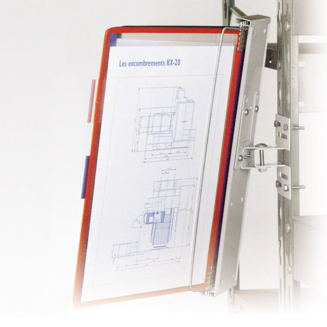 Pivorack support voor zichtpanelensystemen, voor 10 tot 20 A5/A4 zichtpanelen