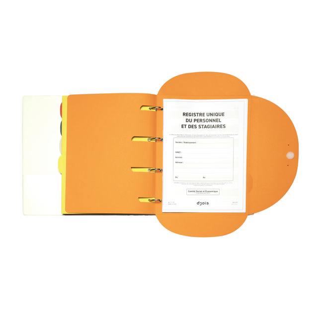 Smartfolder geperforeerde opbergmappen, met tab, voorbedruk, Single staff register, A4