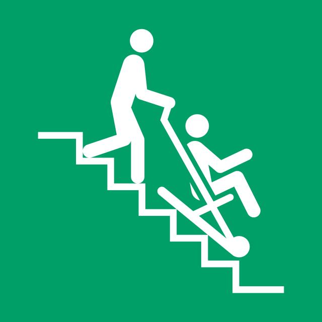 Pictogram bordje Evacuatiestoel, 150 x 150 mm