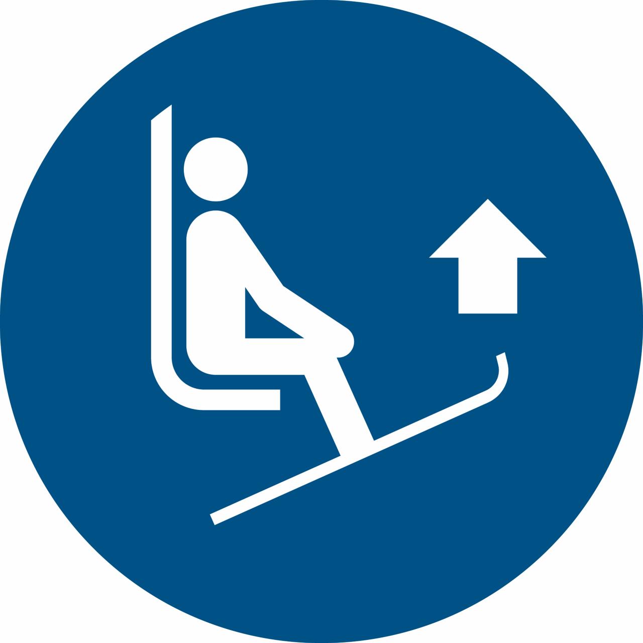 Pictogram bordje Til skipunten op, 100 mm