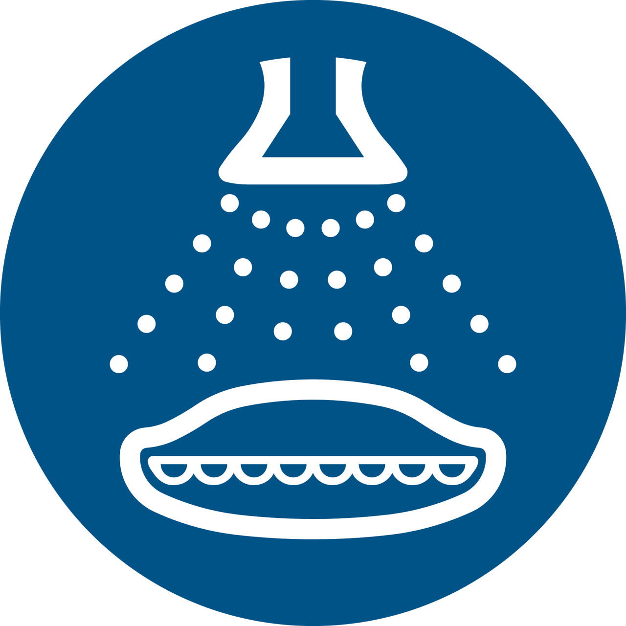 Pictogram bordje Sproeien in aangeduide volgorde, 100 mm