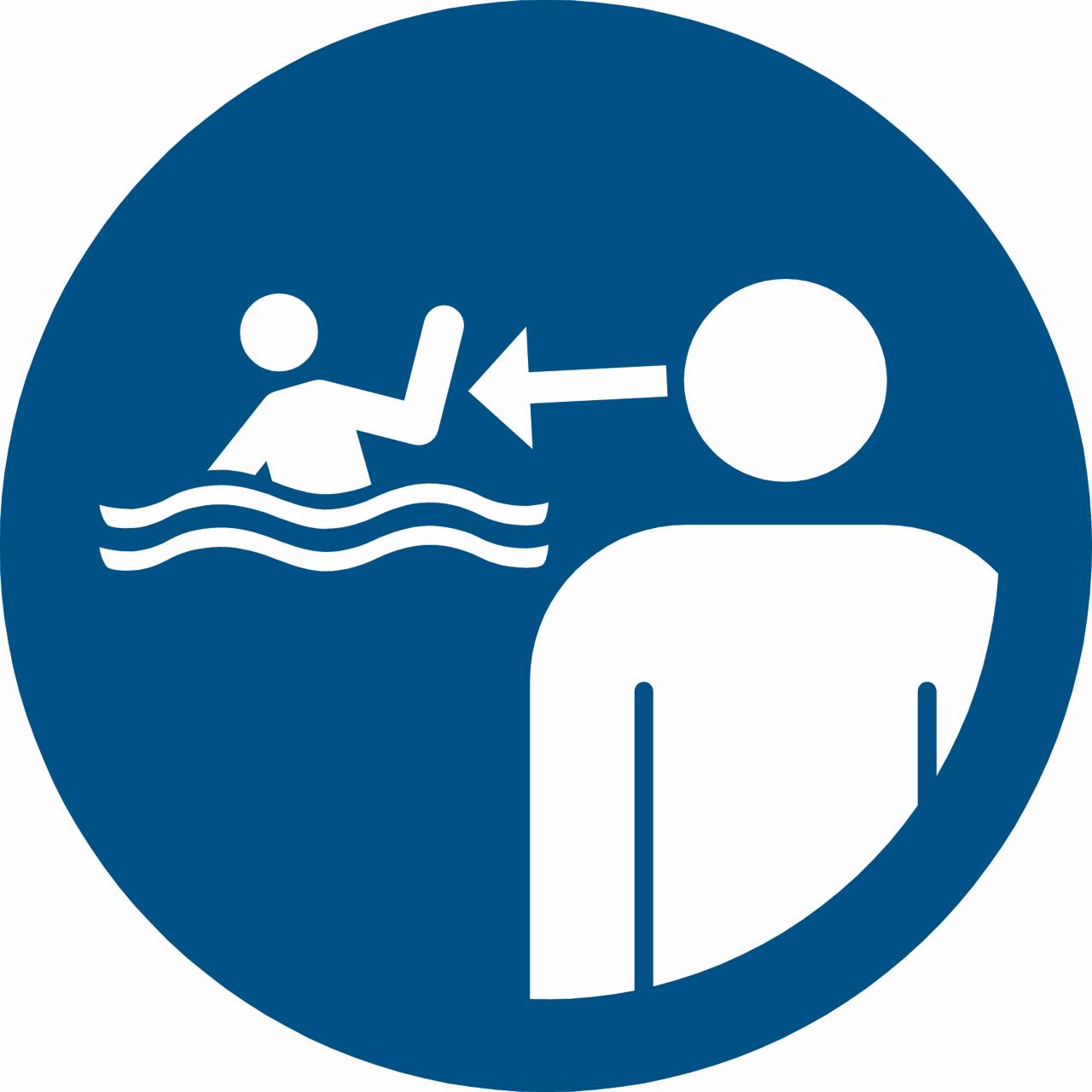 Pictogram bordje Houd kinderen onder toezicht bij water, 100 mm