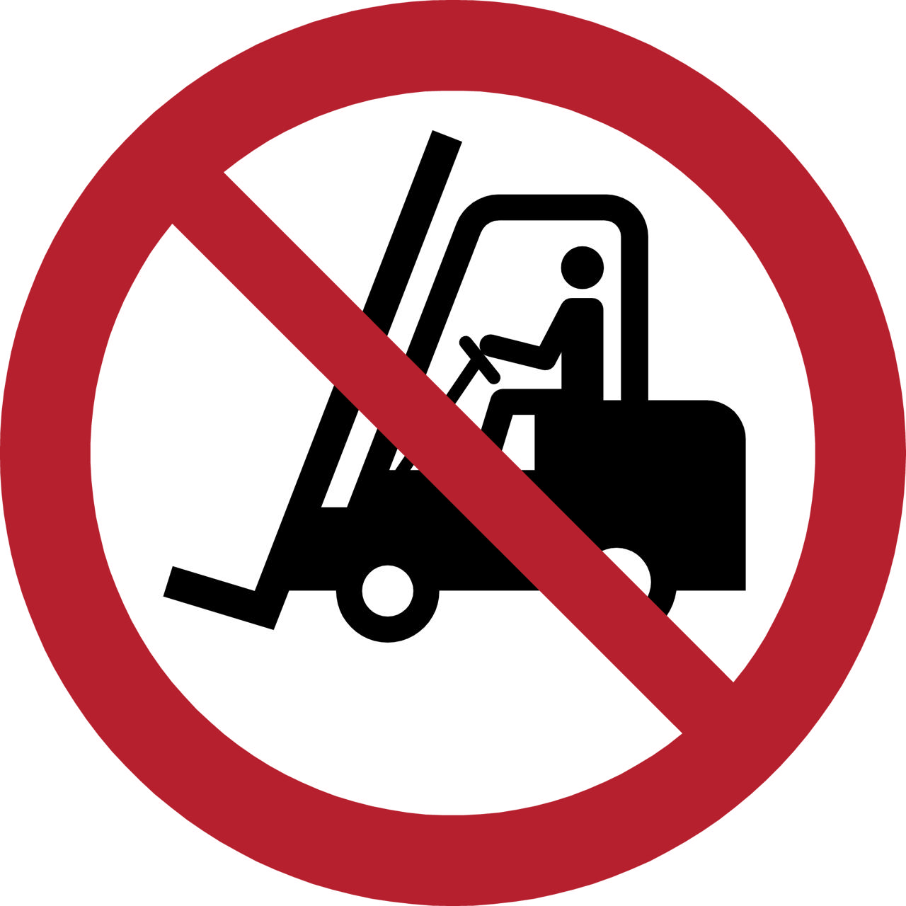 Pictogram bordje Verboden toegang voor transportvoertuigen, 100 mm