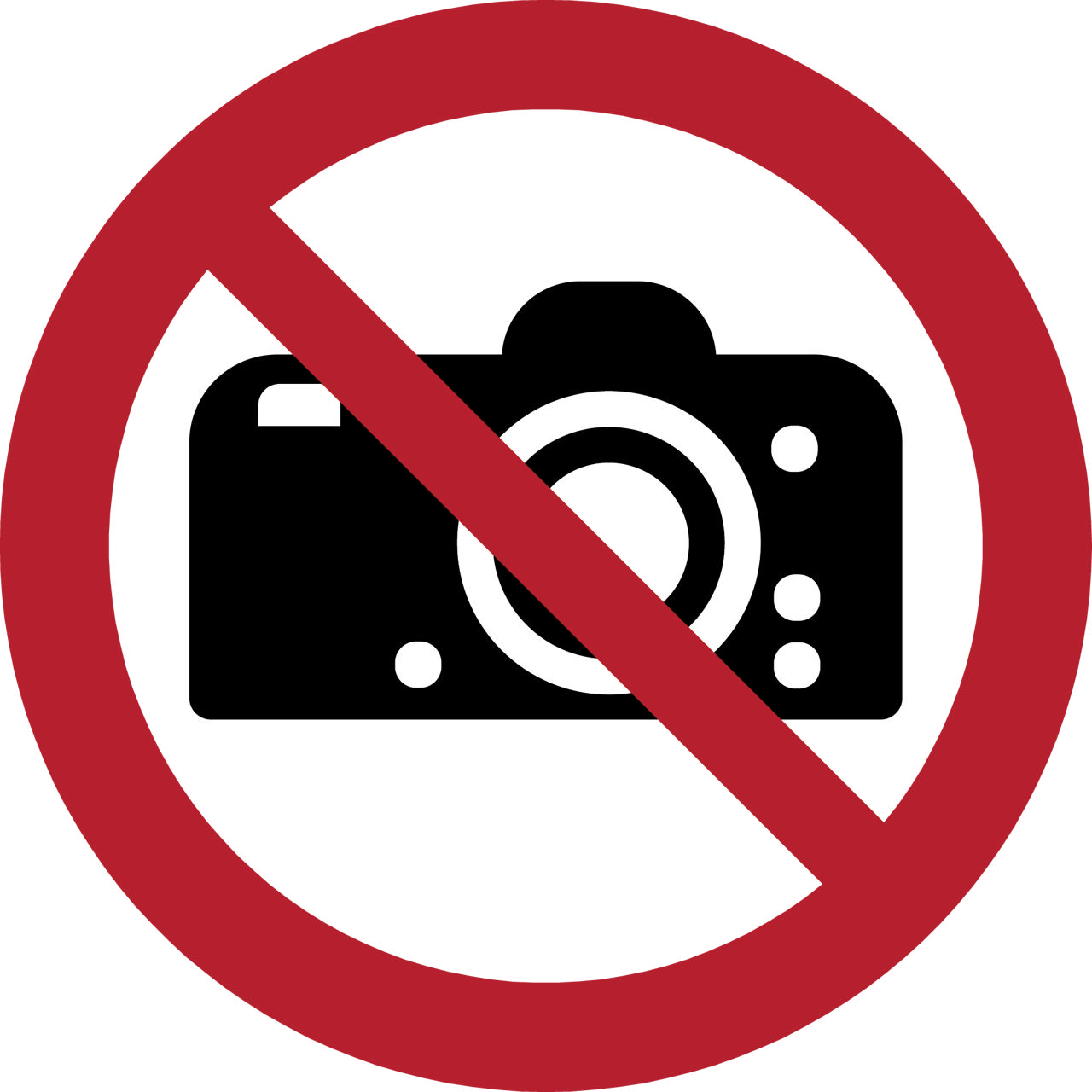 Pictogram bordje Fotografie verboden, Ø 100 mm