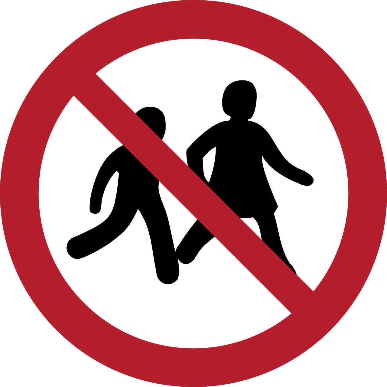 Pictogram bordje Kinderen niet toegestaan, 200 mm