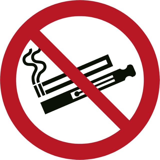 Pictogram bordje verboden om te roken/vapen, Ø 100 mm