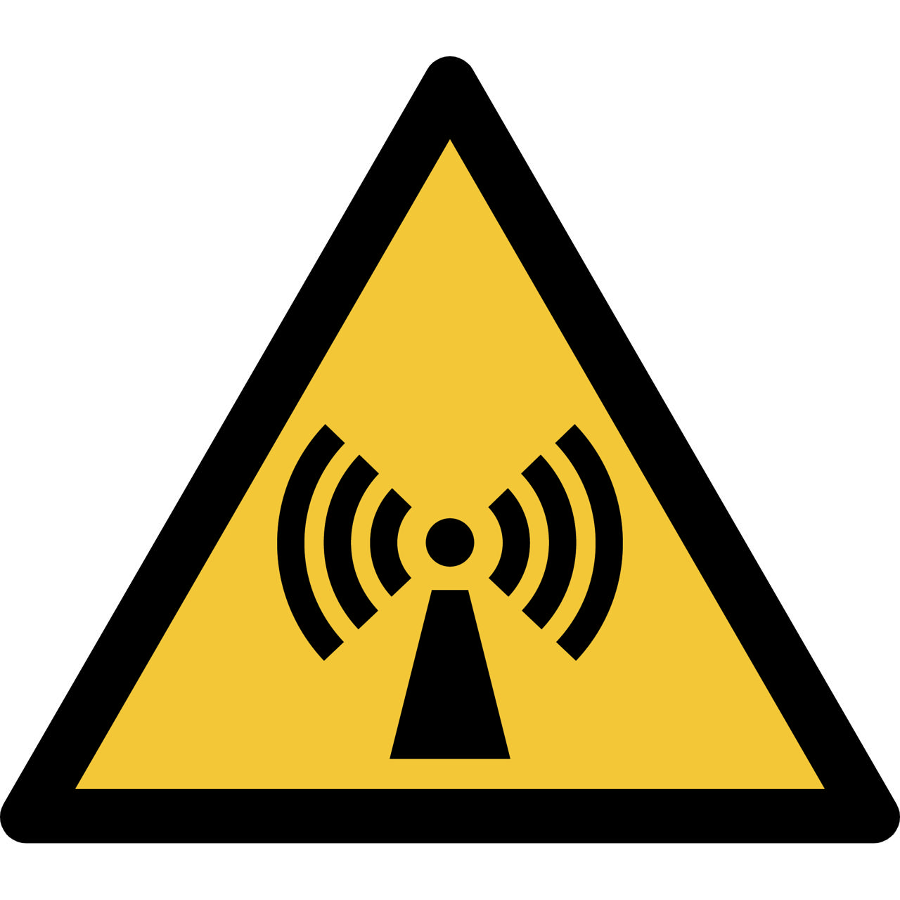 Pictogram bordje Waarschuwing: niet-ioniserende straling, 200 x 176 mm