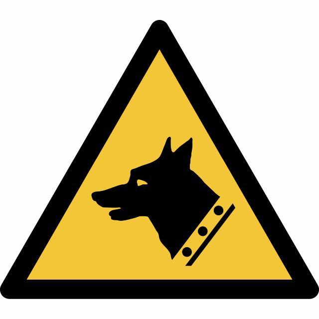 Pictogram bordje Waarschuwing: waakhond, 150 x 133 mm