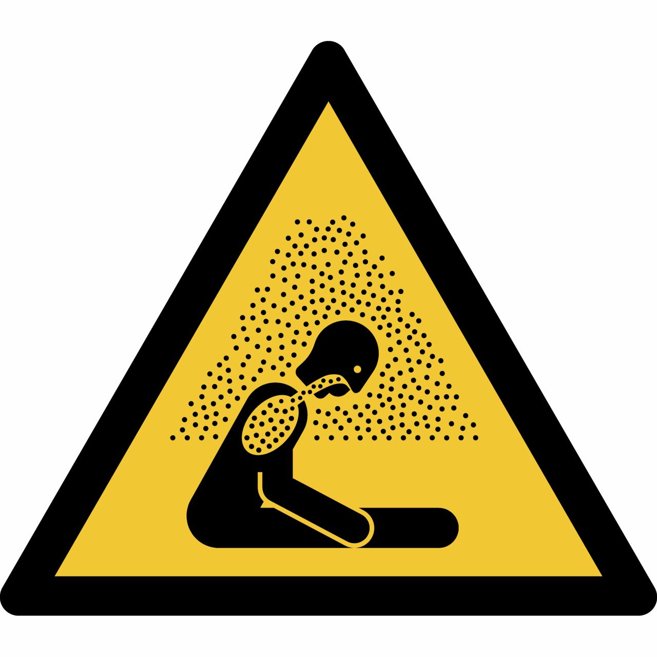 Pictogram bordje Waarschuwing: verstikkende atmosfeer, 300 x 264 mm