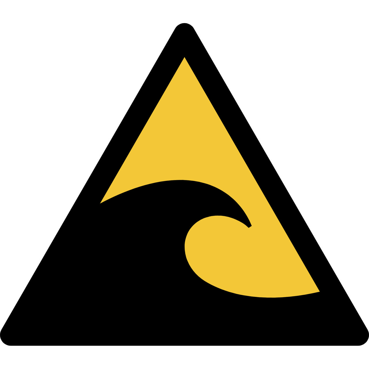 Pictogram bordje Waarschuwing: tsunamigevaar, 150 x 133 mm