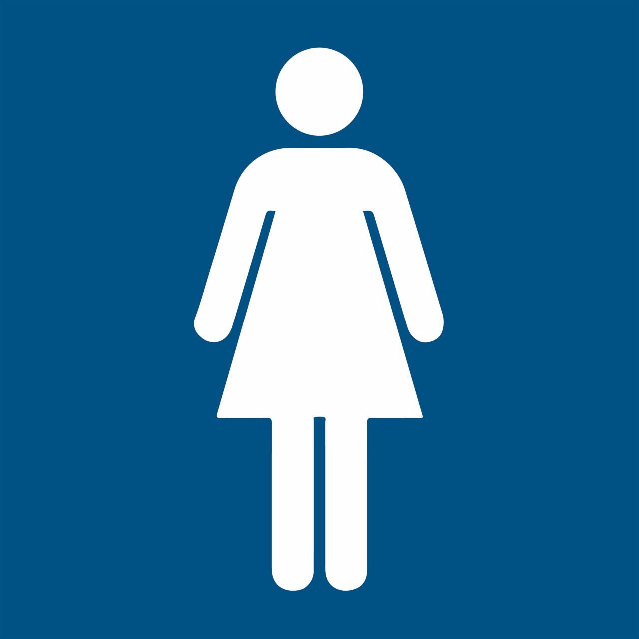 Pictogram Toilet dames, 100 x 100 mm