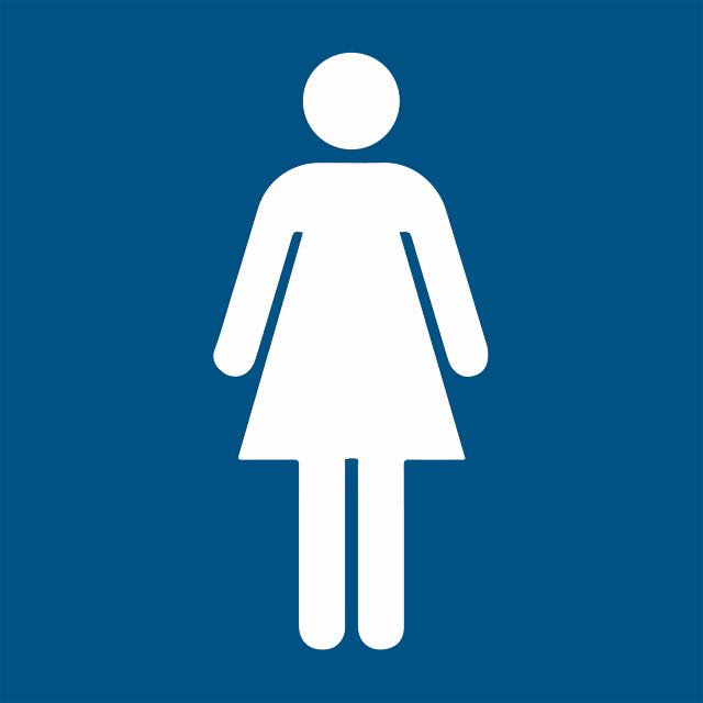 Pictogram Toilet dames, 100 x 100 mm