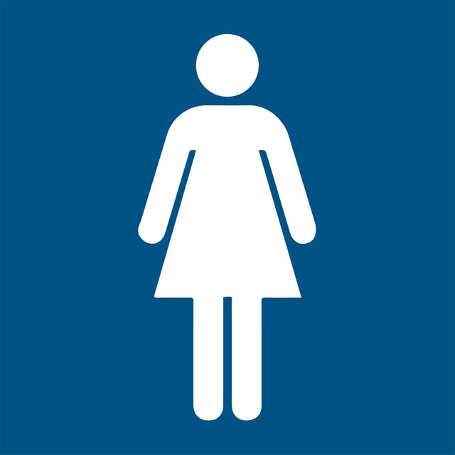 Pictogram Toilet dames, 200 x 200 mm