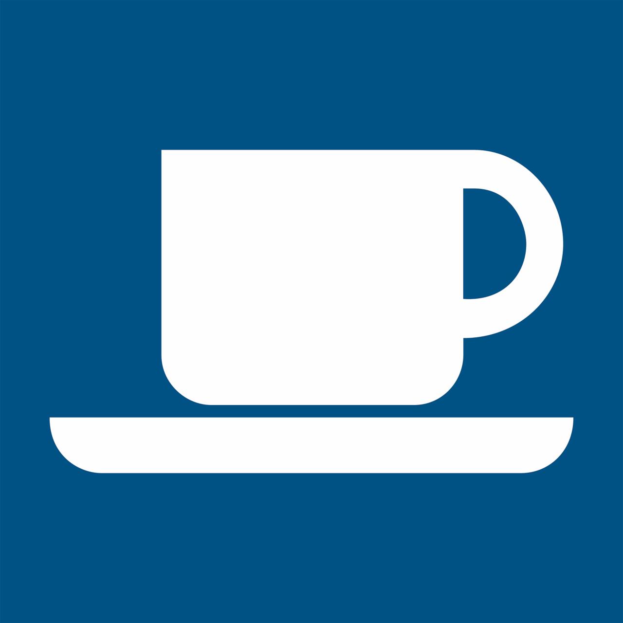 Pictogram Koffie corner, 100 x 100 mm