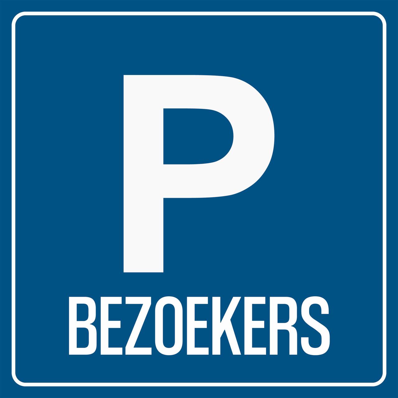 Pictogram Parkeren voor bezoekers , 100 x 100 mm