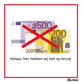 Pictogram Wij nemen geen 200/500 aan, 100mm