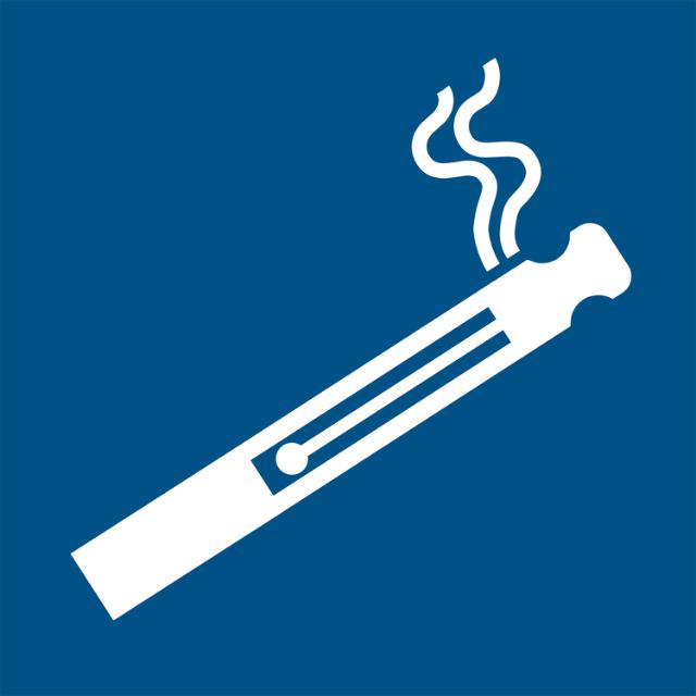 Pictogram E-sigaret/Vaper toegestaan, 100mm