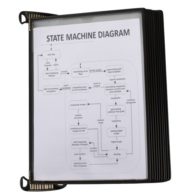 Tarifold Pro wand zichtpanelensysteem, A4, 10 Easy Load PP zichtpanelen