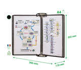 Tarifold Pro wand zichtpanelensysteem, A4, 5 zichtpanelen