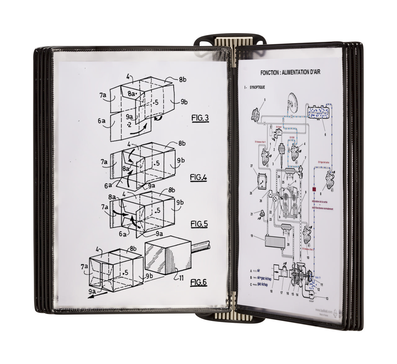 Tarifold Pro wand zichtpanelensysteem, A4, 10 zichtpanelen