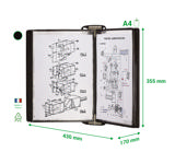 Tarifold Pro wand zichtpanelensysteem, A4, 10 zichtpanelen