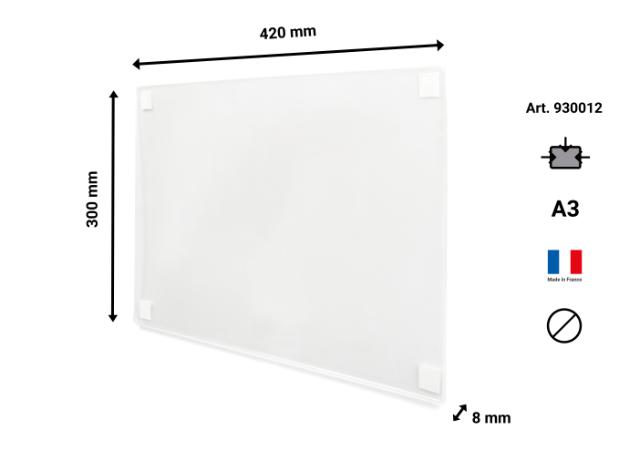 Zelfklevende acryl informatiehouder, permanent, A3 - staand/liggend