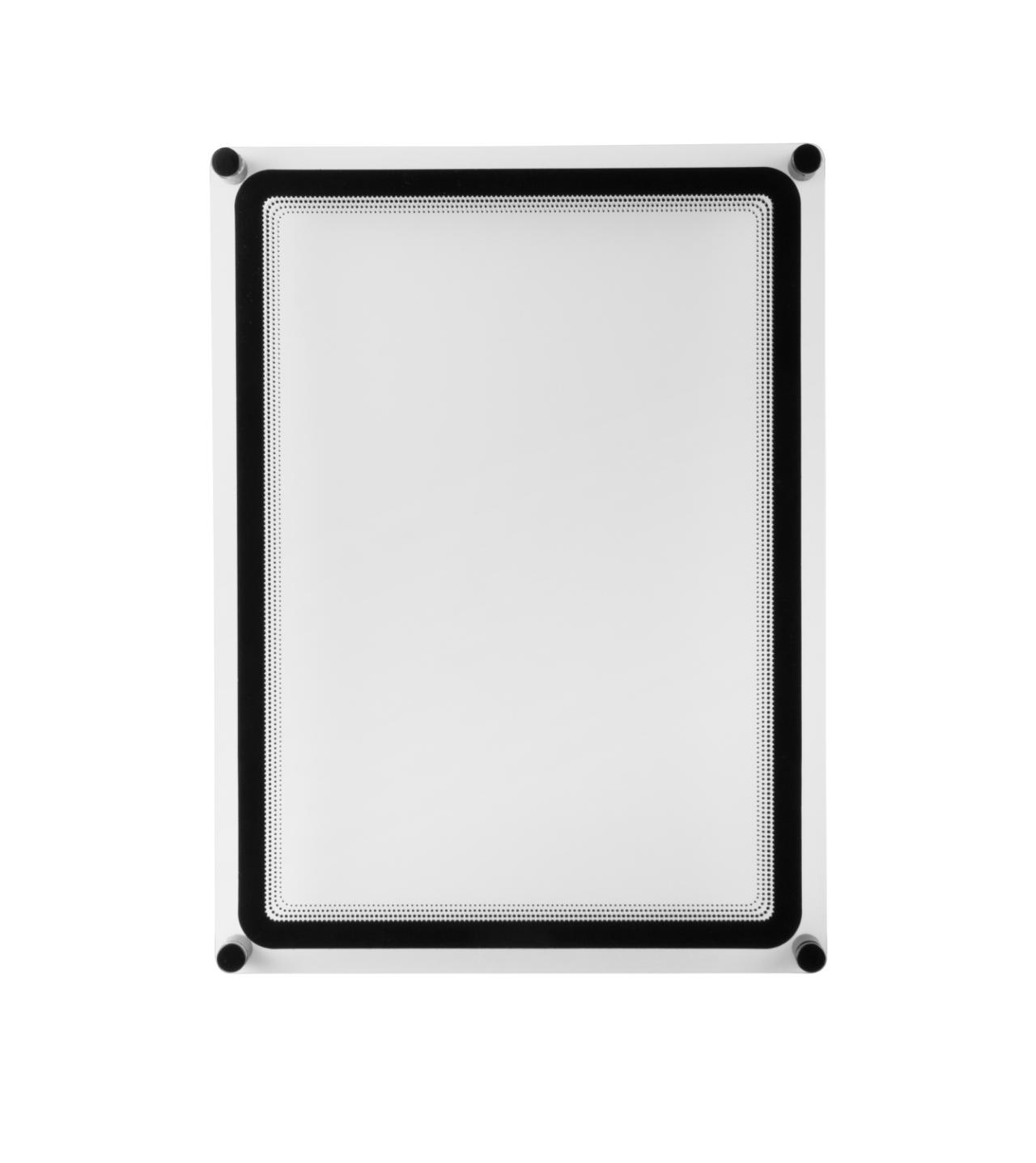 Acryl wand informatiehouder met A4 magneto display frame - staand/liggend