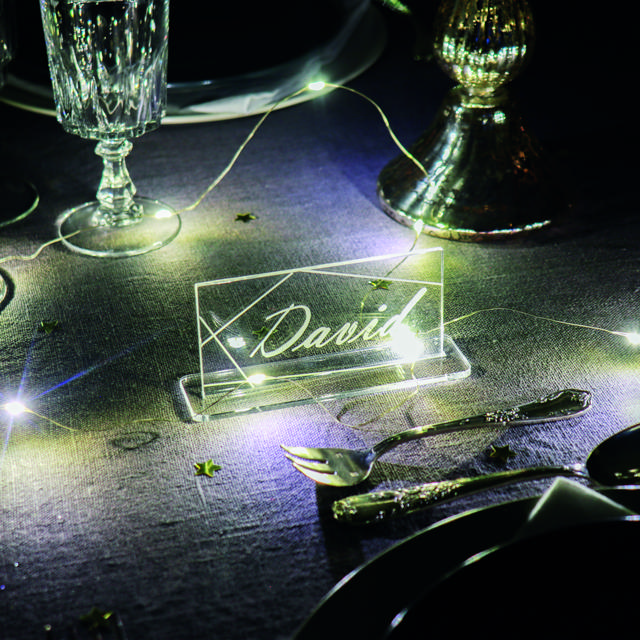 Aanpasbare acryl tafelkaart, rechthoek