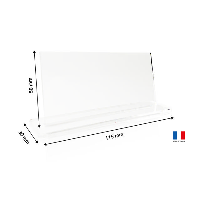 Aanpasbare acryl tafelkaart, rechthoek