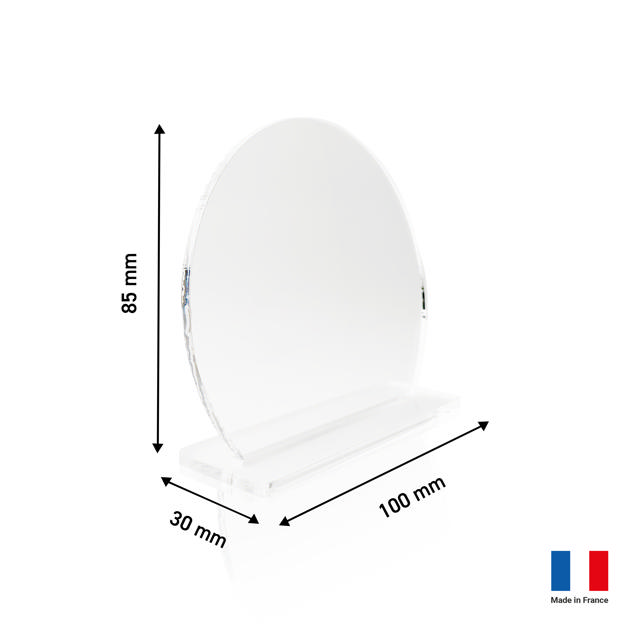 Aanpasbare acryl tafelkaart, rond