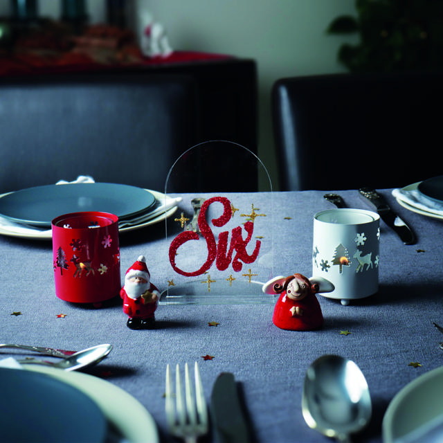 Aanpasbare acryl tafelkaart, ronde