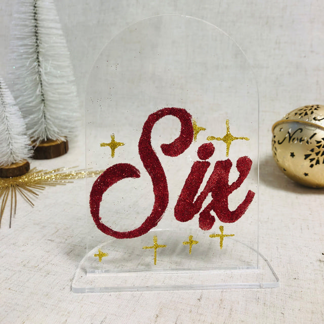 Aanpasbare acryl tafelkaart, ronde