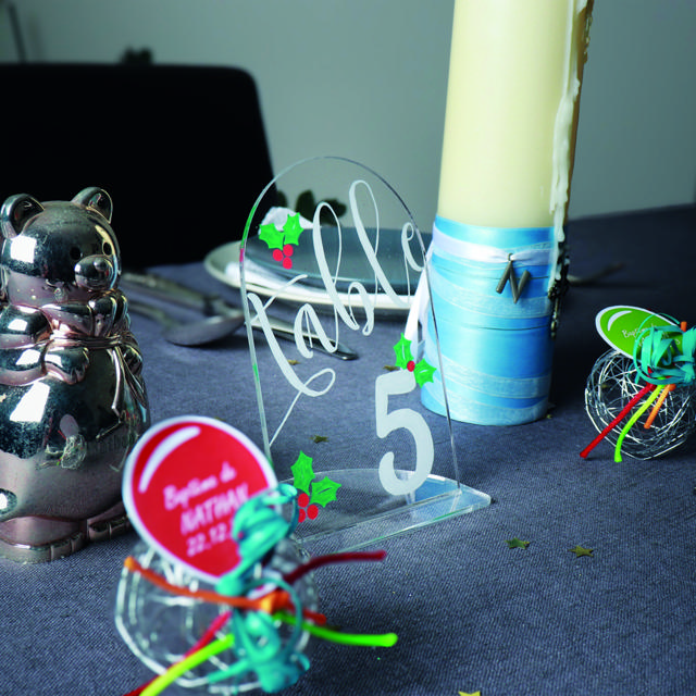 Aanpasbare acryl tafelkaart, ronde