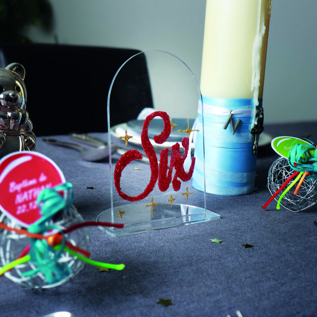 Aanpasbare acryl tafelkaart, ronde