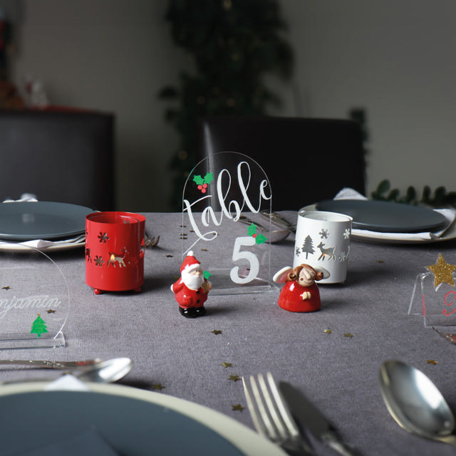 Aanpasbare acryl tafelkaart, ronde