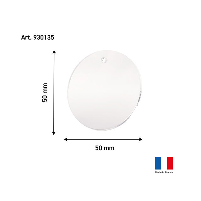 Aanpasbare acrylschijf XS, 50 mm