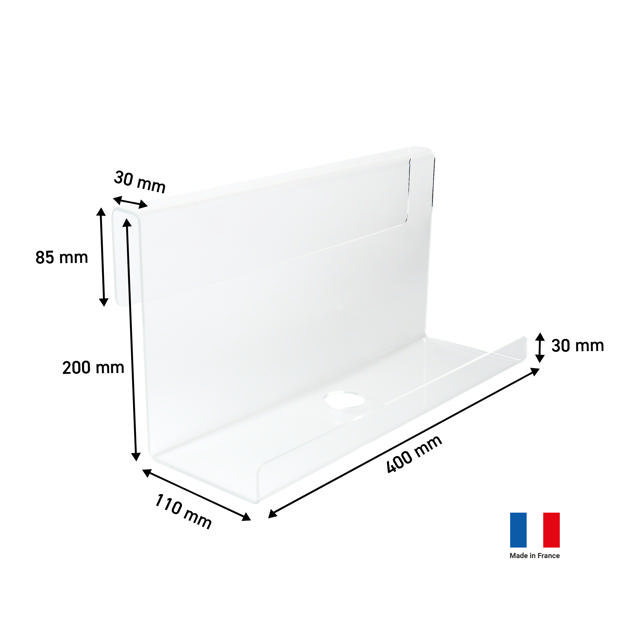 Hangend nachtkastje van acryl, klein