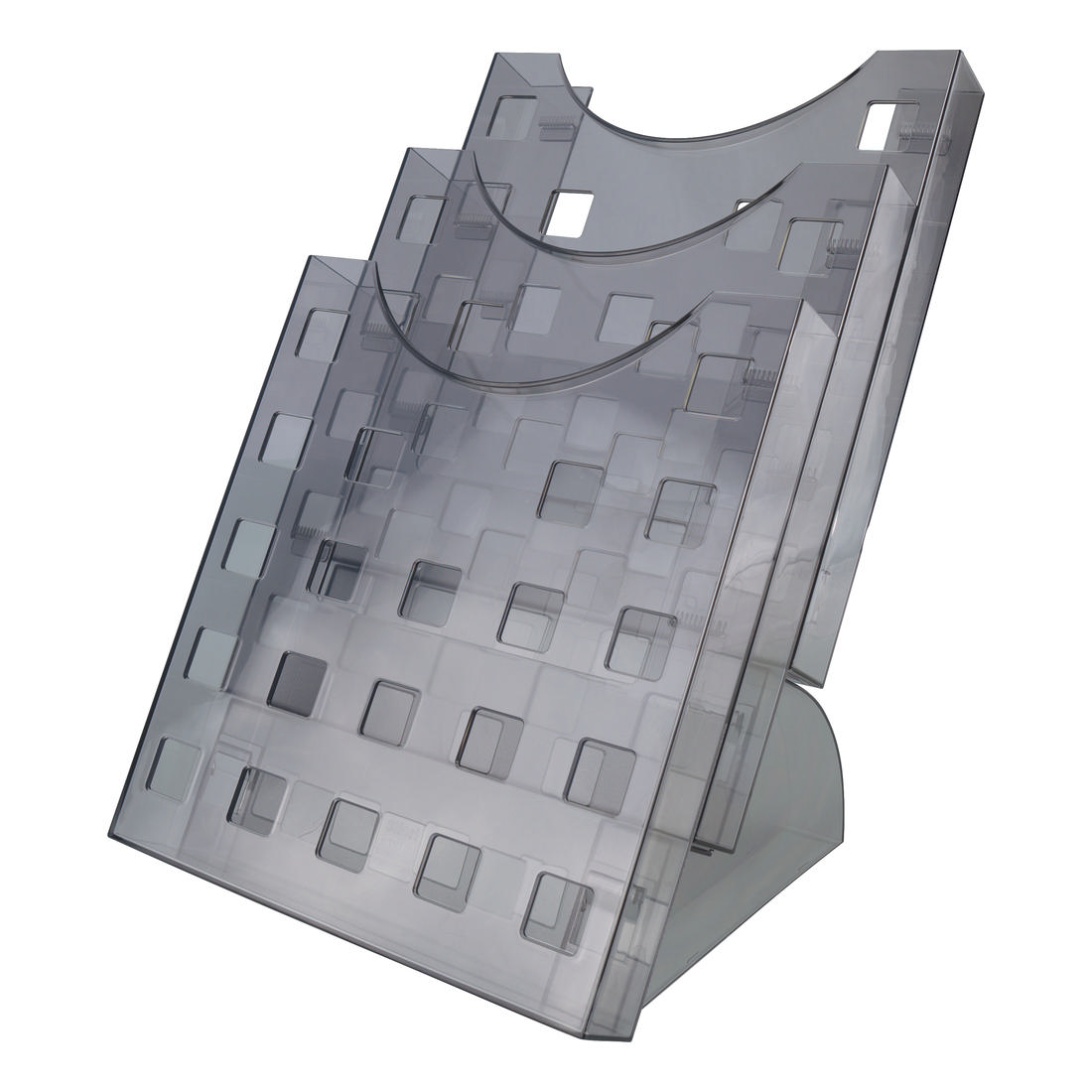 The Grid-folderhouder voor op het bureau, 3 vakken, A4 