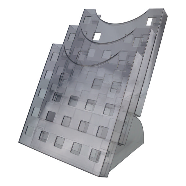 The Grid-folderhouder voor op het bureau, 3 vakken, A4 
