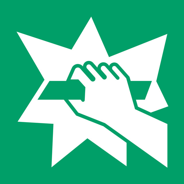 Pictogram bordje Breken om te openen