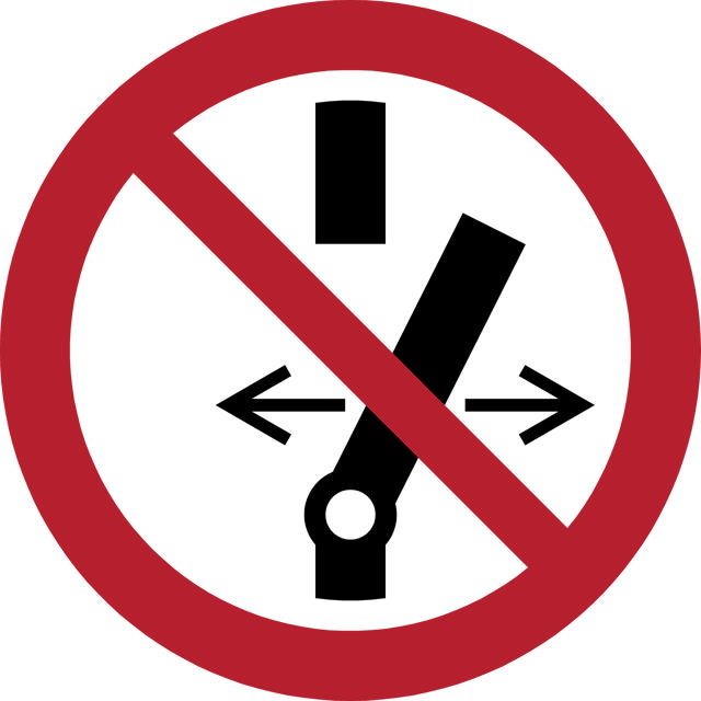 Pictogram bordje Verboden te schakelen